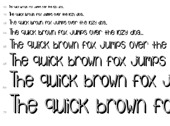 Emmy 3D font waterfall